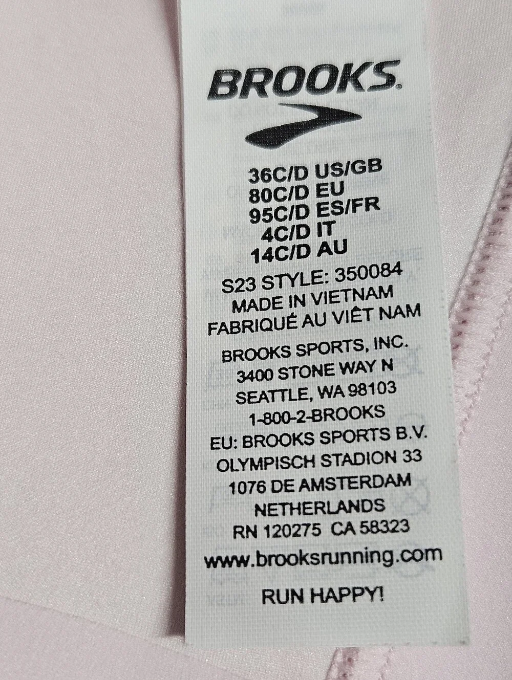 Brooks Dare Crossback Sports Bra 2.0 Womens Size 36C/D Pink - Picture 3 of 12